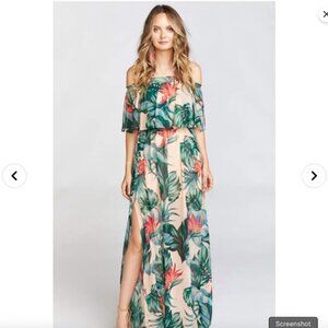 Show Me Your MuMu // Hacienda Strapless Maxi Dress Kauai Kisses // Size S